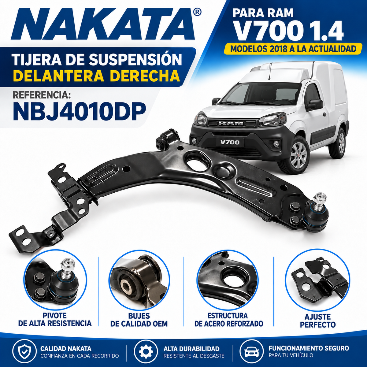Tijera Delantera Derecha Para Ram V700 1.4