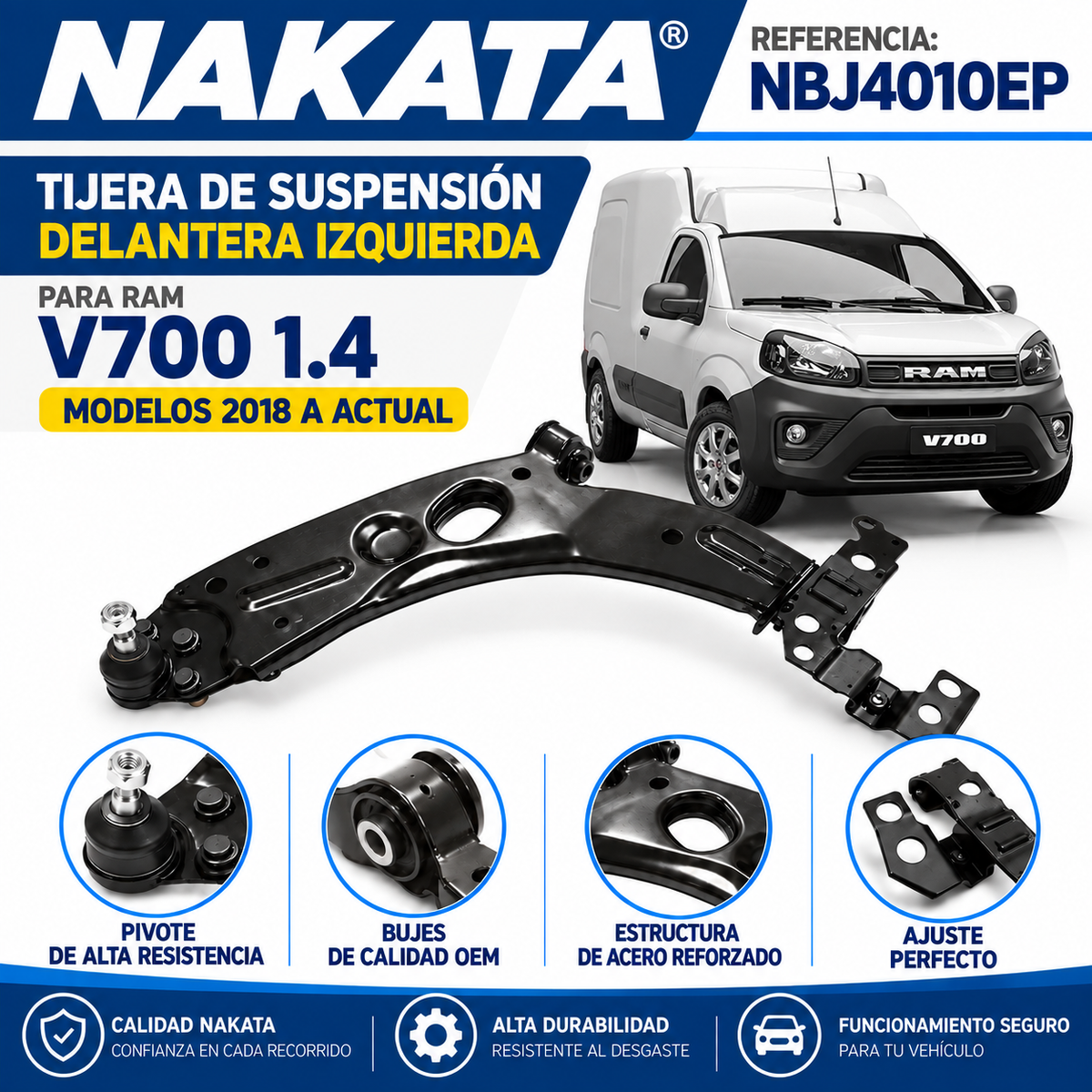 Tijera Delantera Izquierda Para Ram V700 1.4