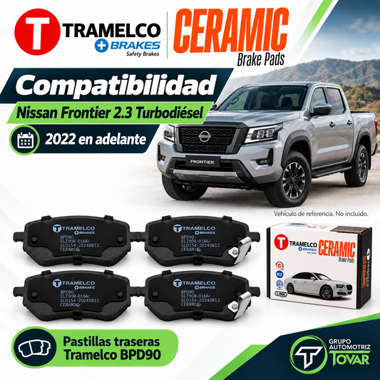 Pastillas de freno traseras para Nissan Frontier 2.3 DIESEL