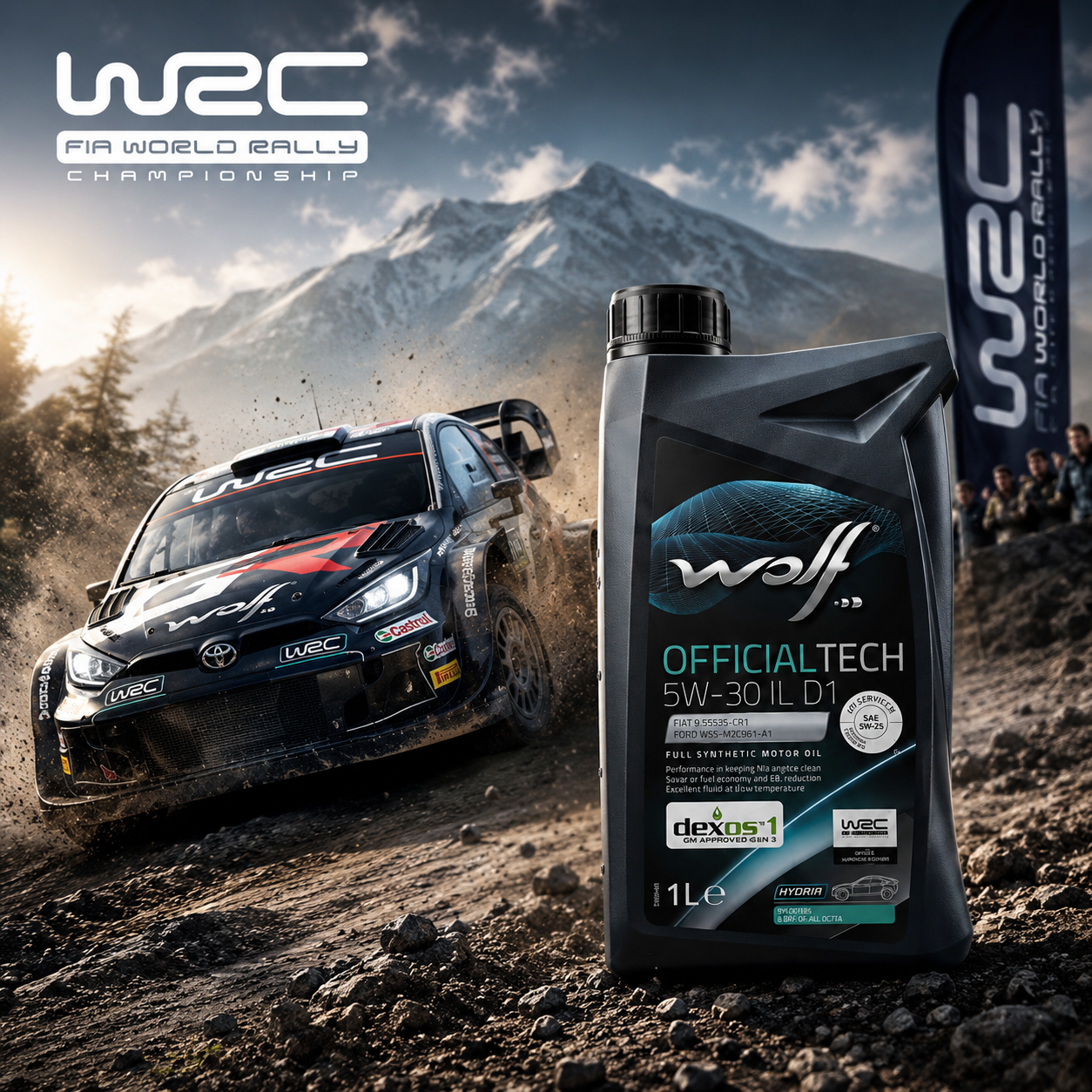 ACEITE WOLF 5W30 OFFICIAL TECH SINTÉTICO 1 LITRO