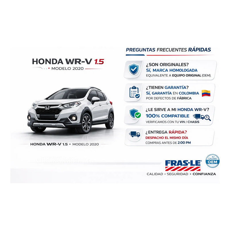 Discos Freno Delanteros Para Honda Wrv 1.5