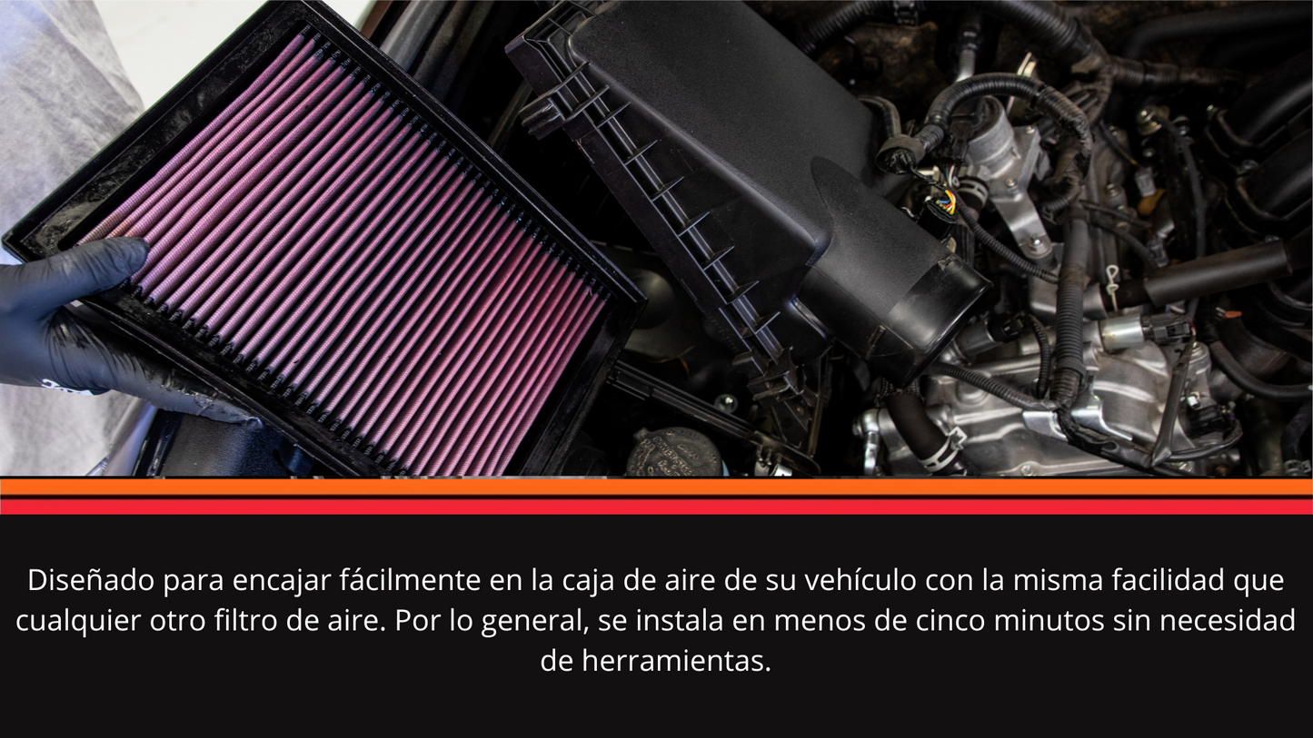 FILTRO DE AIRE K&N CHEVROLET ONIX TURBO 1.0