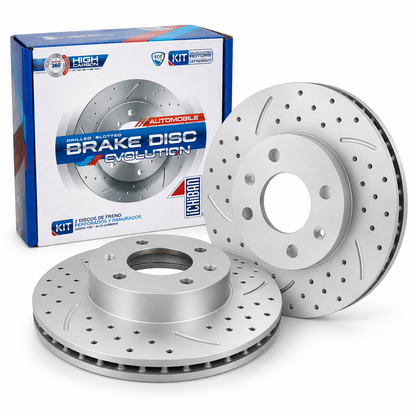 Discos Freno Delanteros Kia Picanto Ion Perforados Ranurados