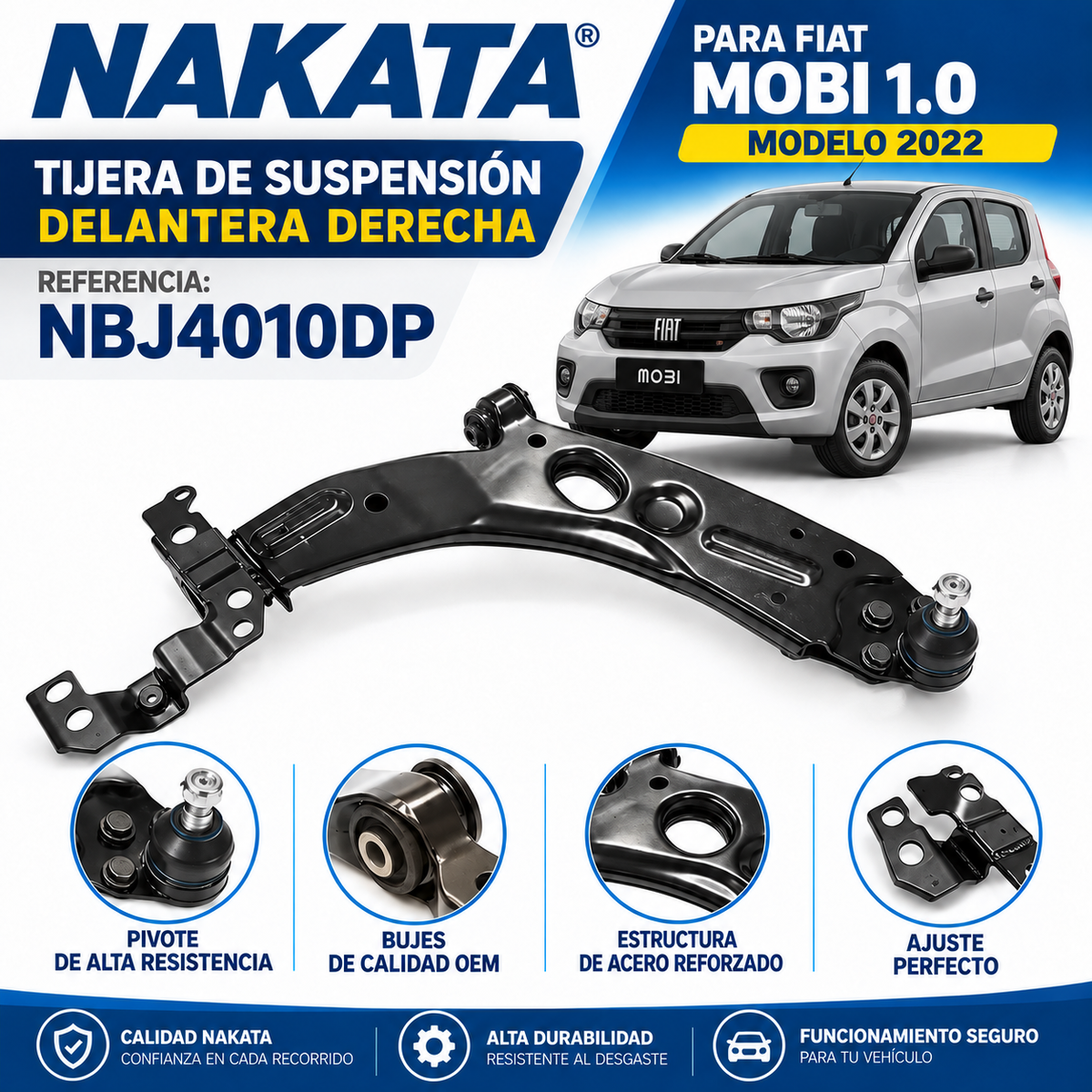 Tijera Delantera Derecha Para Fiat Mobi 1.0