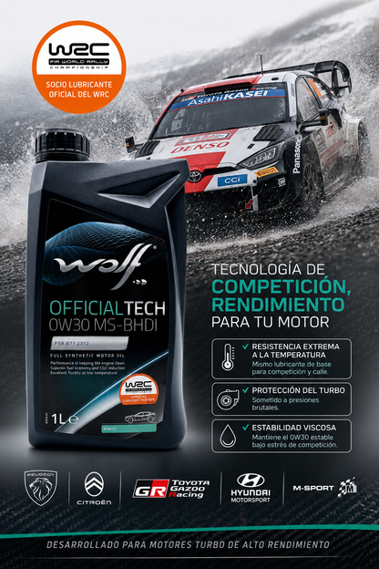 Aceite Wolf Offcialtech 0w30 Sintético 1 Litro