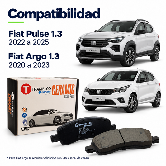 Pastillas Freno Para Fiat Pulse 1.3/ Argo 1.3/ Cronos 1.3