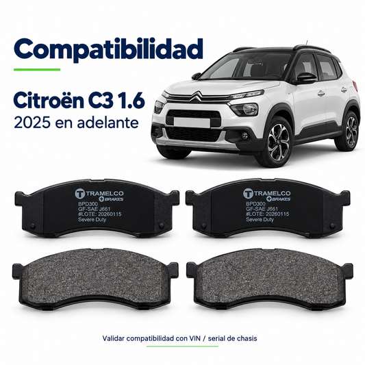 Pastillas de freno delanteras para Citroën C3 1.6