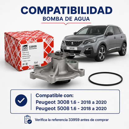 Bomba Agua Peugeot 3008 5008 1.6 2018 2020