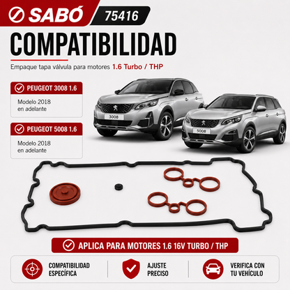 Empaque Tapa Válvulas Peugeot 3008 5008 1.6 Turbo