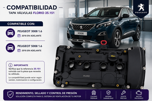 Tapa Válvulas Peugeot 3008 5008 1.6