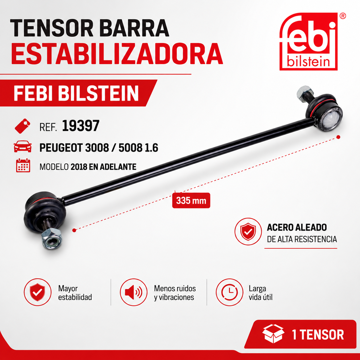 Tensor Barra Estabilizadora Para Peugeot 3008 - 5008 1.6-2.0