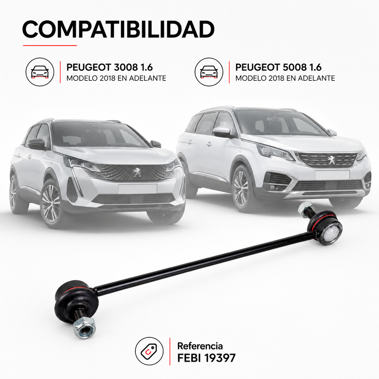 Tensor Barra Estabilizadora Para Peugeot 3008 - 5008 1.6-2.0