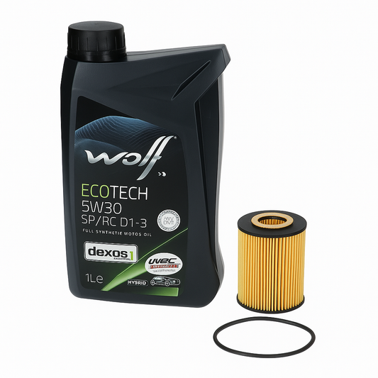 Kit Aceite 5W30 Wolf + Filtro de Aceite Hengst para Jeep Renegade 1.8