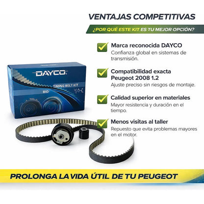 Kit Correa Distribución Peugeot 2008 1.2 Dayco Original