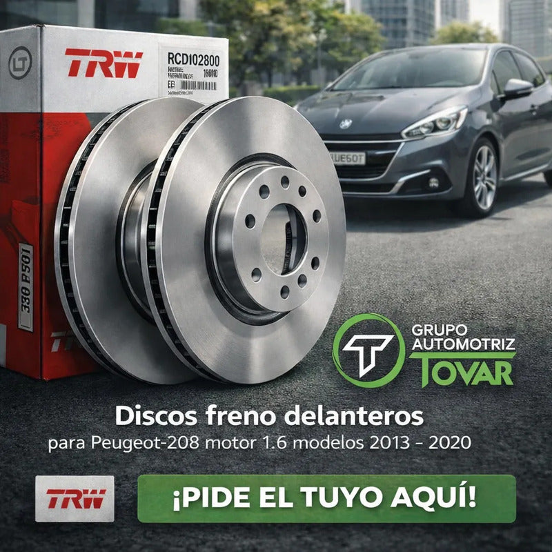 Discos Freno Marca Trw Para Peugeot 208 - 301 - 2008 1.6