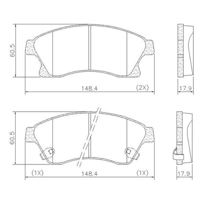Pastillas Freno Delanteras Para Chevrolet Cruze 1.8