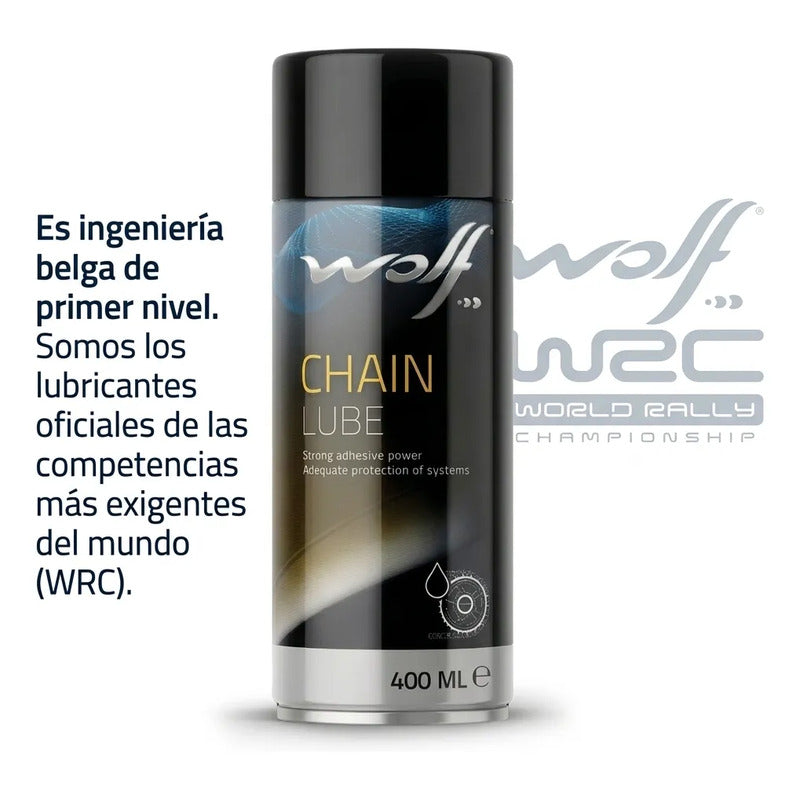 Lubricante Cadena Moto Sintético Spray 400ml Kit Arrastre
