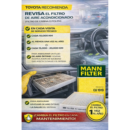Filtro Aire Acondicionado Toyota Hilux Fortuner Cabina