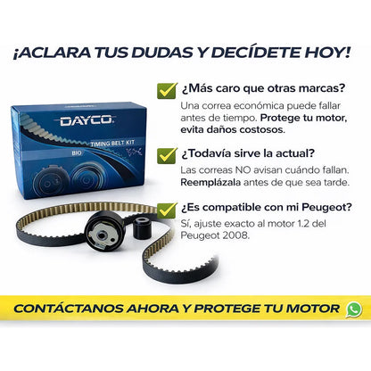 Kit Correa Distribución Peugeot 2008 1.2 Dayco Original