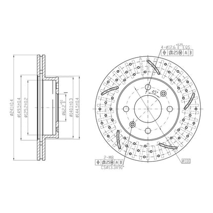 Discos Freno Delanteros Kia Picanto Ion Perforados Ranurados