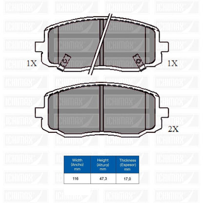 Pastillas Freno Para Hyundai I10/ Kia Picanto Morning