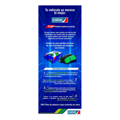 Pastillas Freno Delanteras Para Daihatsu Sirion/ Suzuki Alto