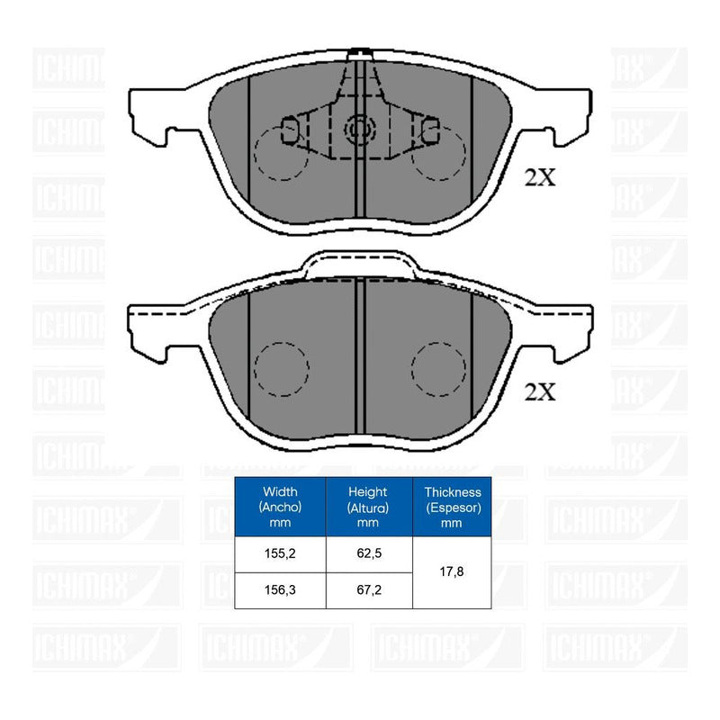 Pastillas Freno Delanteras Ford Ecosport Se-titanium