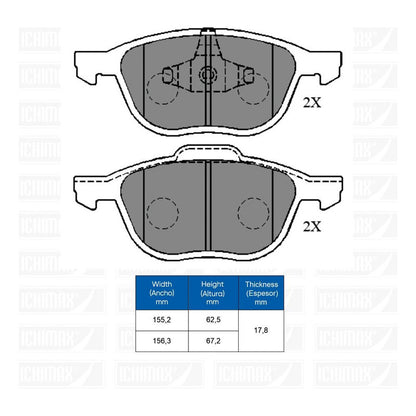Pastillas Freno Delanteras Ford Ecosport Se-titanium