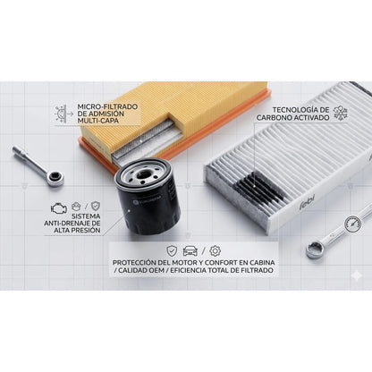 Kit Filtros Y Aceite Wolf Peugeot 2008 1.2 2022 2023 2024