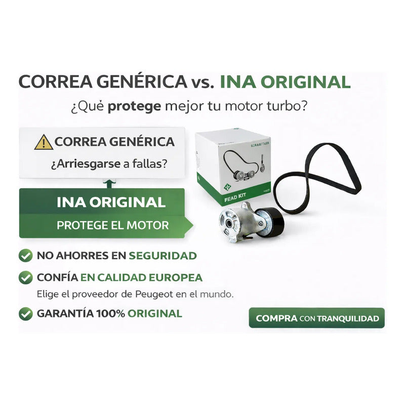 Kit Correa Accesorios Peugeot 2008 1.2 Turbo Ina Original