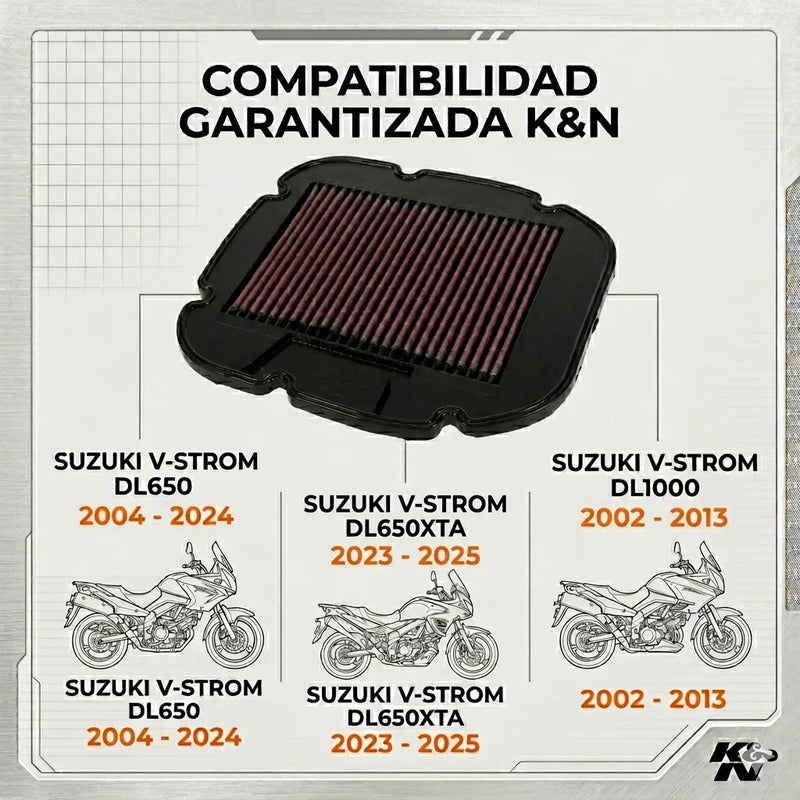 Filtro Aire K&n Suzuki V-strom 650 (04-24) Dl1000 (02-13)