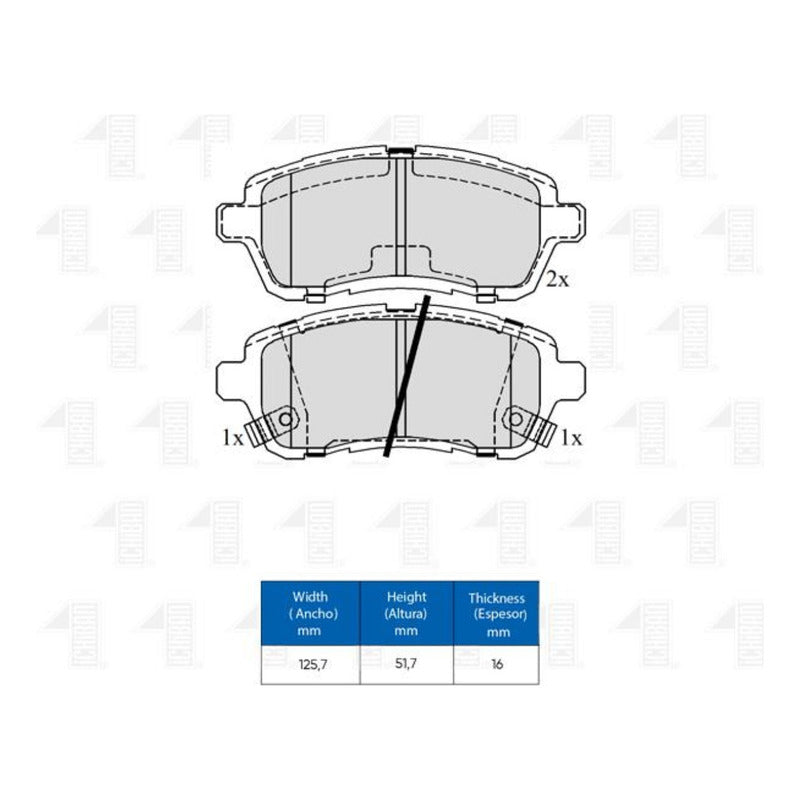 Pastillas Freno Delanteras Para Ford Fiesta 1.6