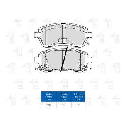 Pastillas Freno Delanteras Para Ford Fiesta 1.6