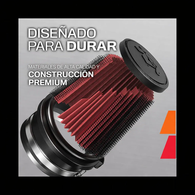 Filtro K&n Tipo Hongo Universal Cromado Original Alto Flujo