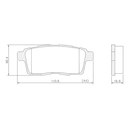 Pastillas Freno Traseras Para Mazda Cx-7 / Cx-9/ Ford Edge