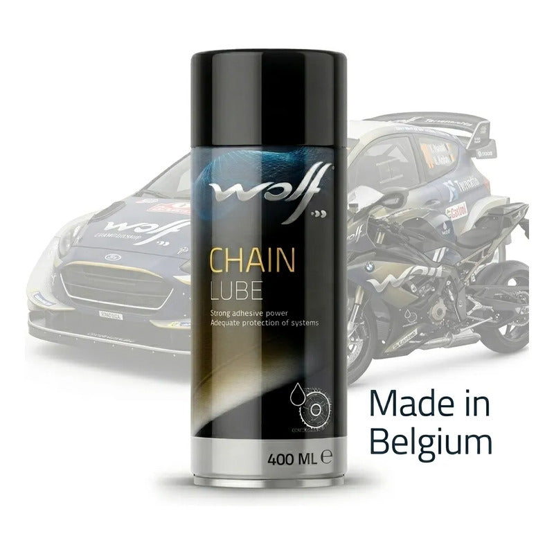 Lubricante Cadena Moto Sintético Spray 400ml Kit Arrastre