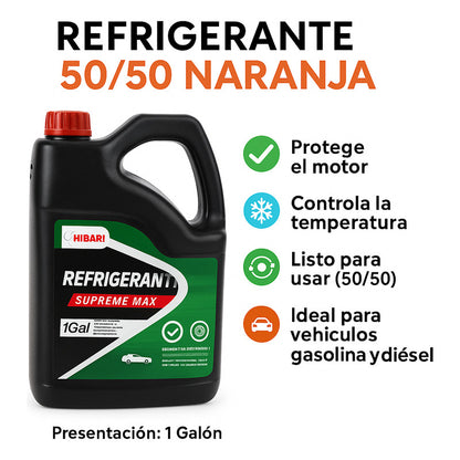 Refrigerante Hibari 50/50  Color Naranja  1 Galón Naranja