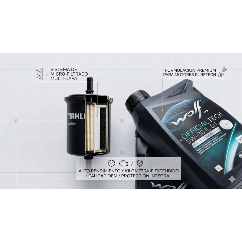 Kit Filtros Y Aceite Wolf Peugeot 2008 1.2 2022 2023 2024