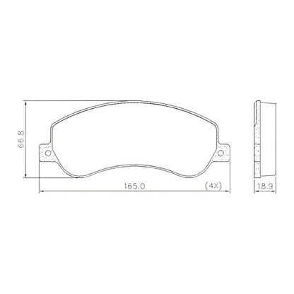Pastillas Freno Delanteras Para Volkswagen Amarok 2010-2017