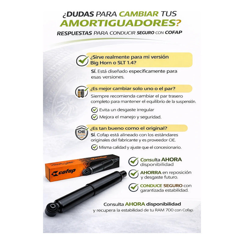 Amortiguadores Traseros Ram 700 Big Horn Slt 1.4