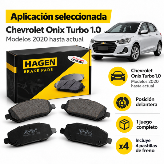 Pastillas Freno Chevrolet Onix Turbo 1.0 Delanteras