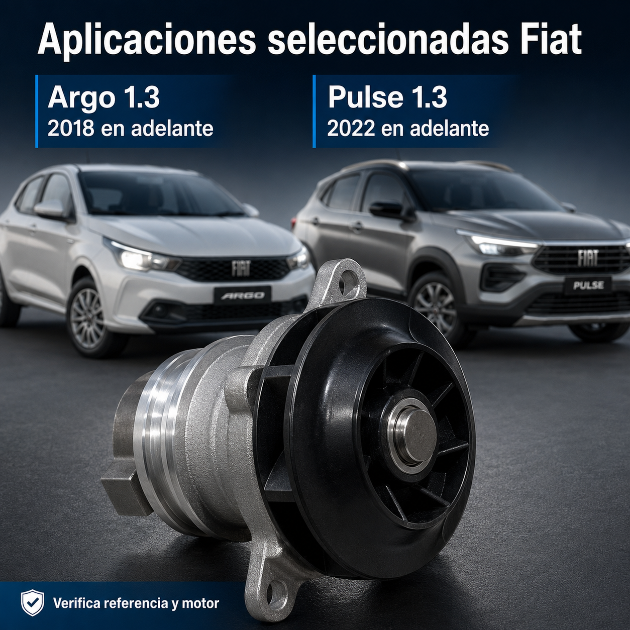 Bomba De Agua Para Fiat Argo 1.3 Y Pulse 1.3