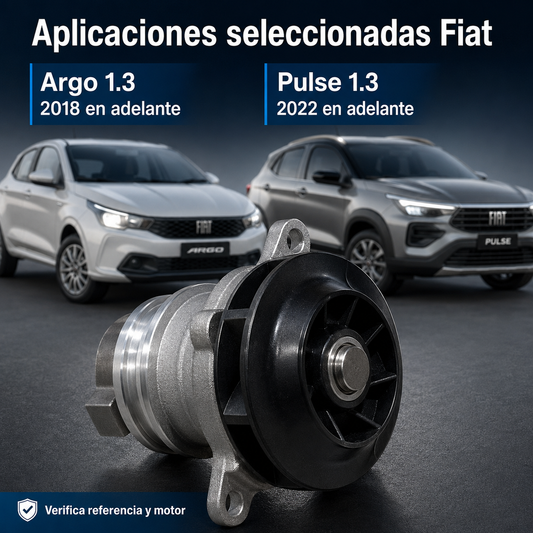 Bomba De Agua Para Fiat Argo 1.3 Y Pulse 1.3