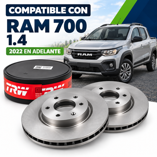 Discos De Freno Delanteros Ram 700 1.4 Slt Y Bighorn