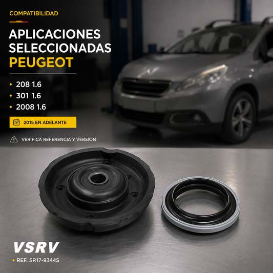 Kit Soporte Y Rodamiento Amortiguador Peugeot 208 301 2008 1.6