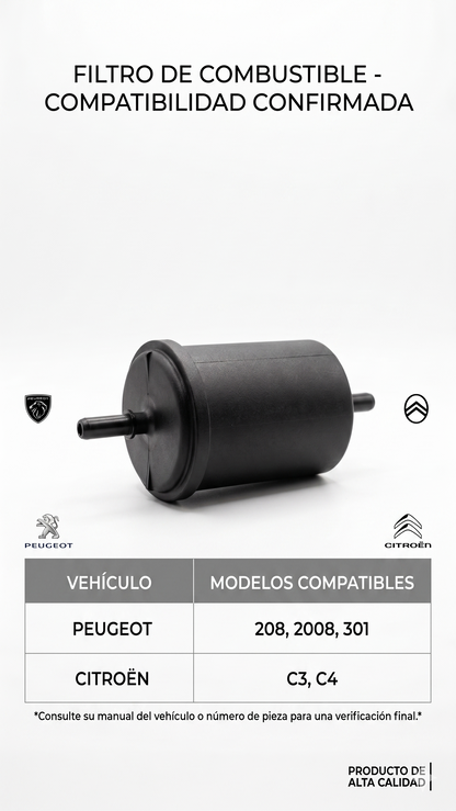Filtro Gasolina Peugeot 208 301 2008 Mahle Original